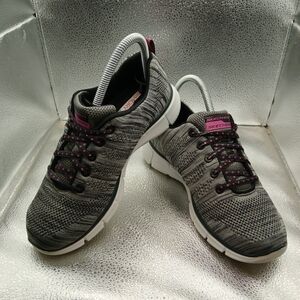 Skechers Gray and Black Air Cooled  Athletic Sneakers Women's Size 7